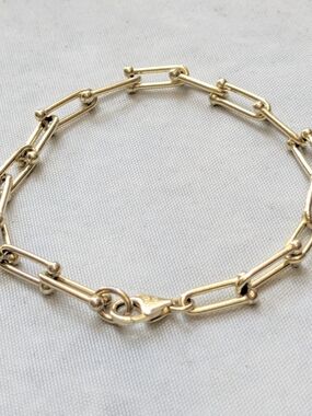 Milor Sterling Silver Bracelet Equestrian Stirrup Gold 7.75" Italy